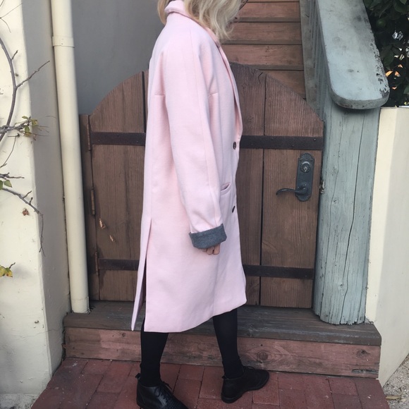 🧥HP🧥NWT 🌸 pink Forever 21 longline coat - Picture 5 of 7